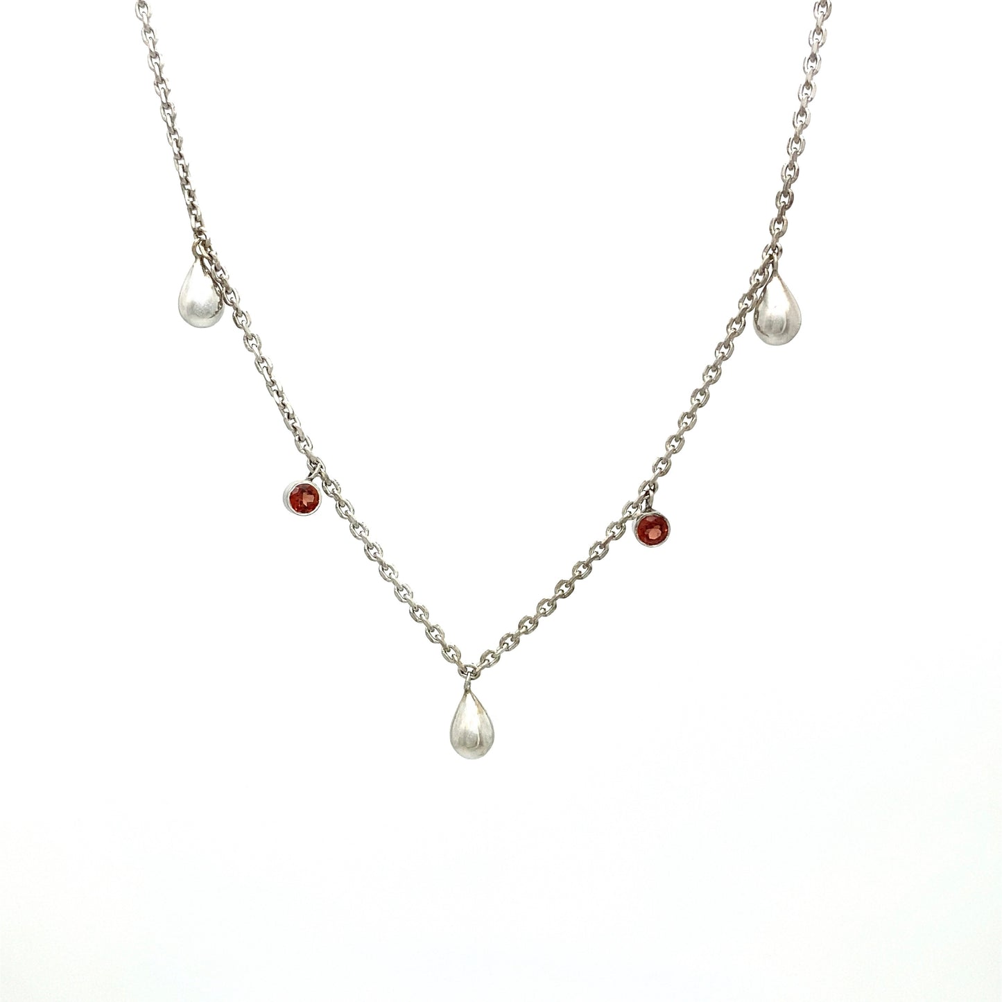 Drop/Stone Silfur Hálsmen m. 3 Dropum