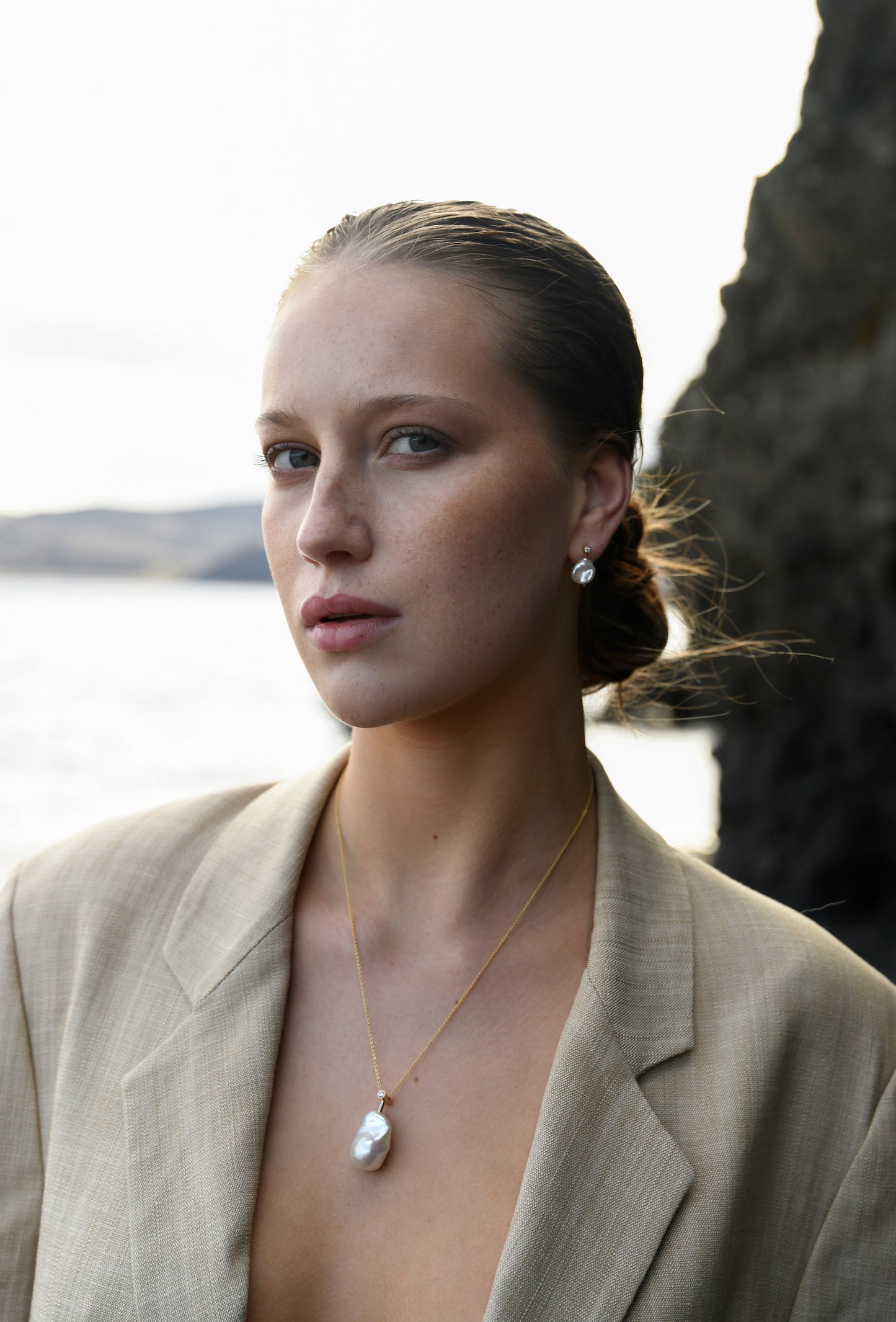 Pearl And Diamond Earrings