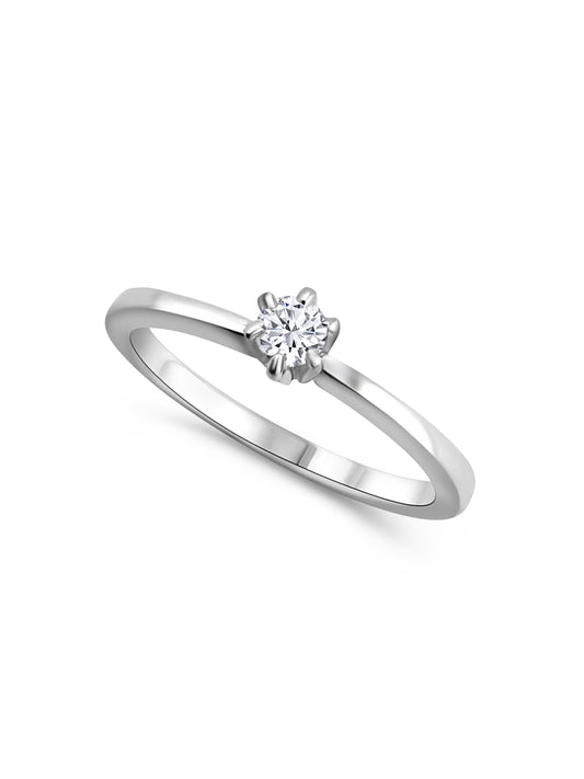 Classic White Gold Diamond Solitaire Ring