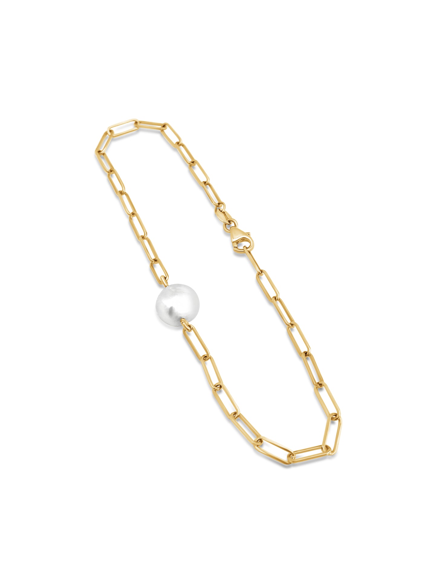 Paperclip Pearl Bracelet