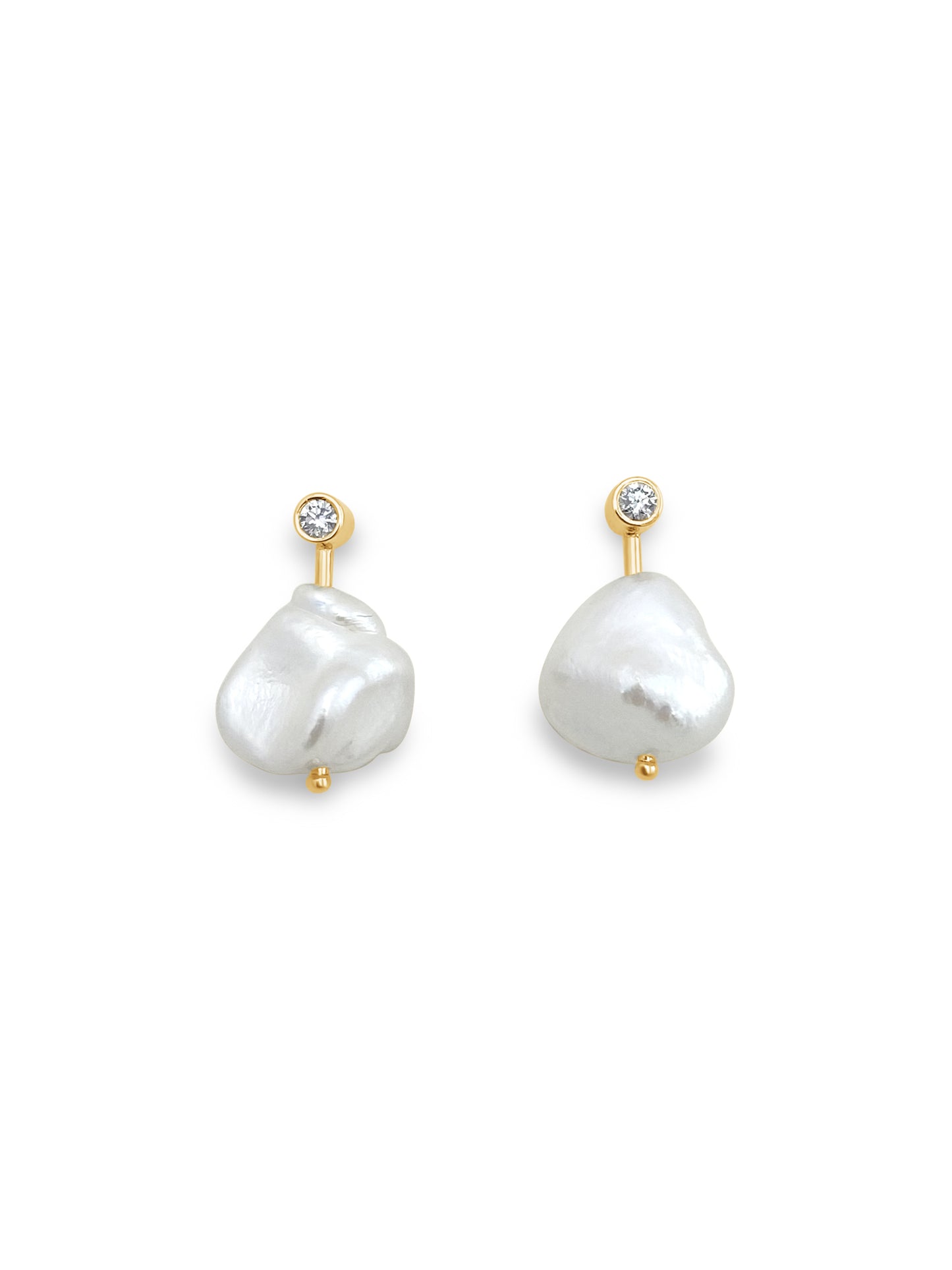 Pearl And Diamond Earrings