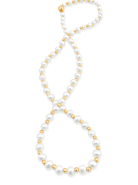 Pearl And Gold Bead Choker