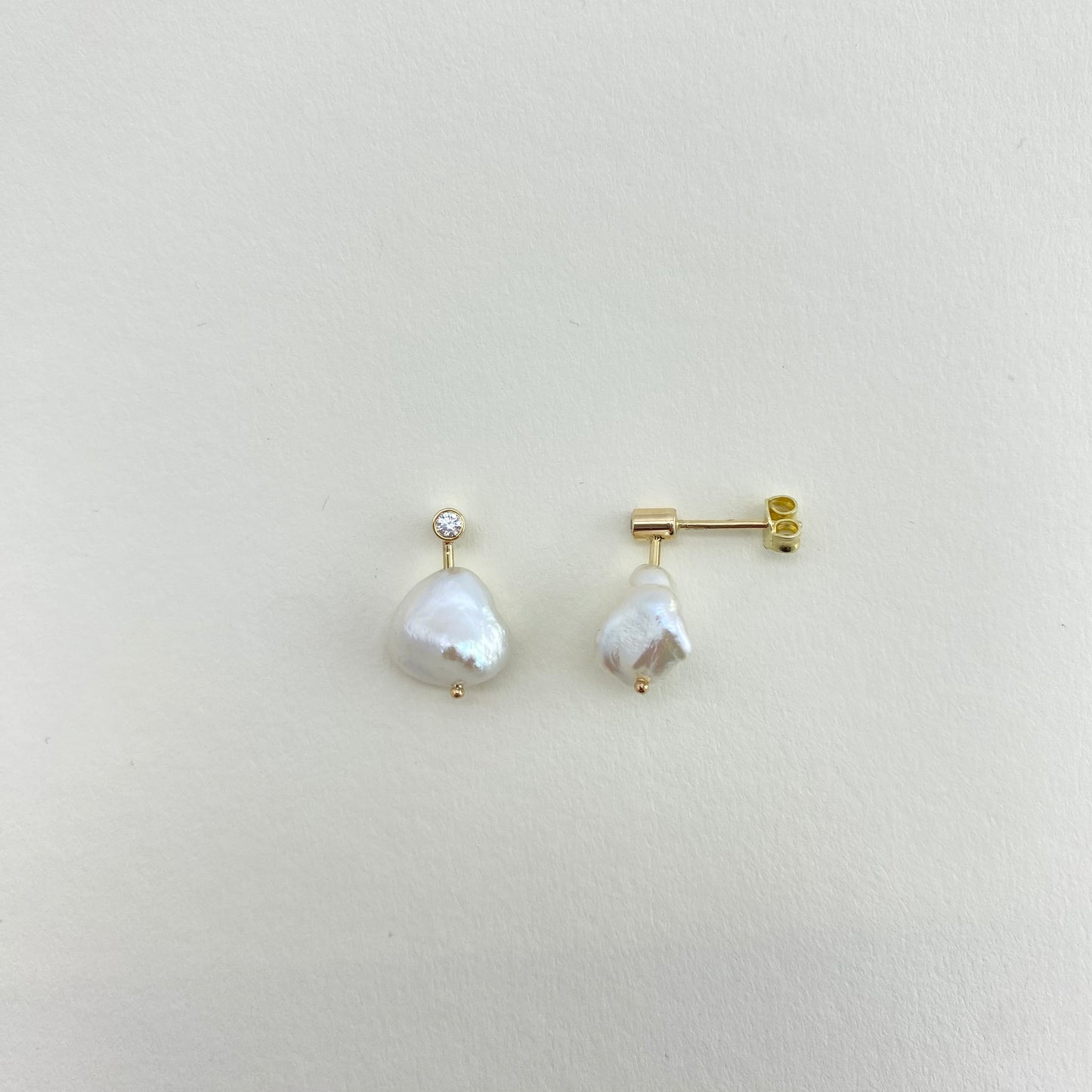 Pearl And Diamond Earrings