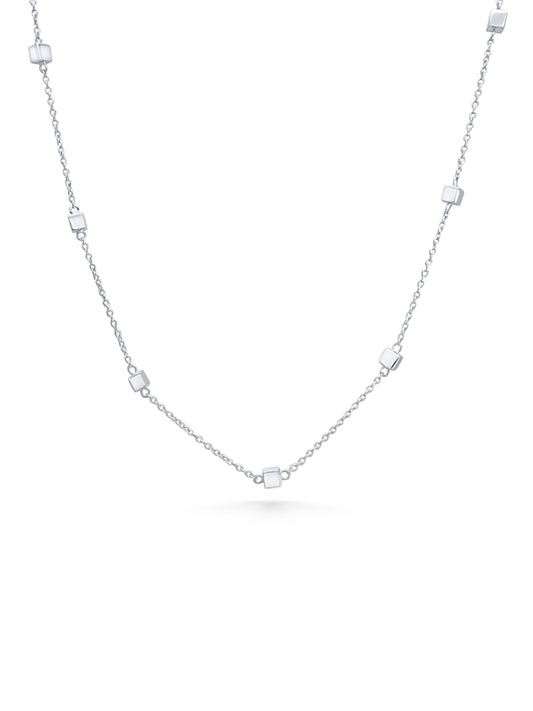 Cube Silver Necklace