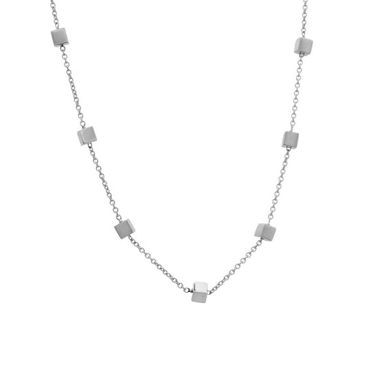Cube Silver Necklace