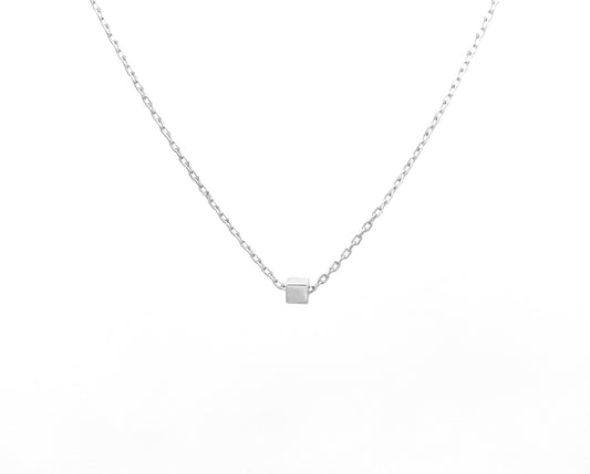 Cube Small Silver Necklace