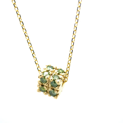 Cube Large Pendant With 16 Diamonds