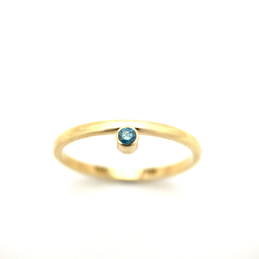 Essentials Ring With Blue Diamond