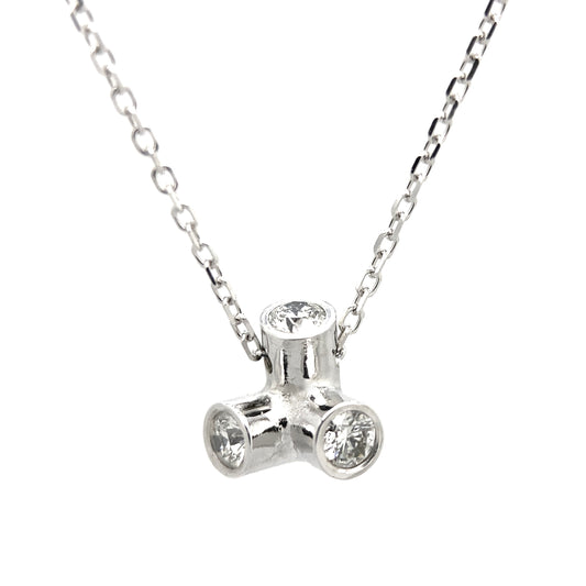 Floe Necklace With Diamonds